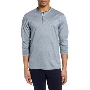 RODD & GUNN $100 Long Sleeve Henley in Steel Blue Men's Small